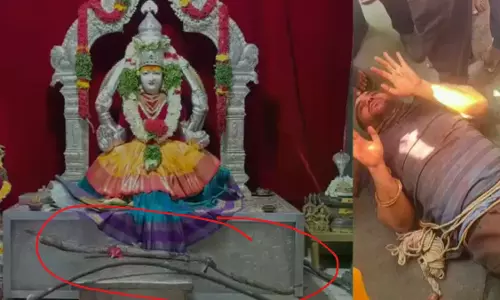 Man Taken Into Custody For Throwing Sticks At Santoshi Mata Idol In Hyderabad Temple