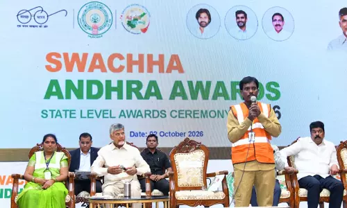 GVMC bags 2 state-level Swachha Andhra awards