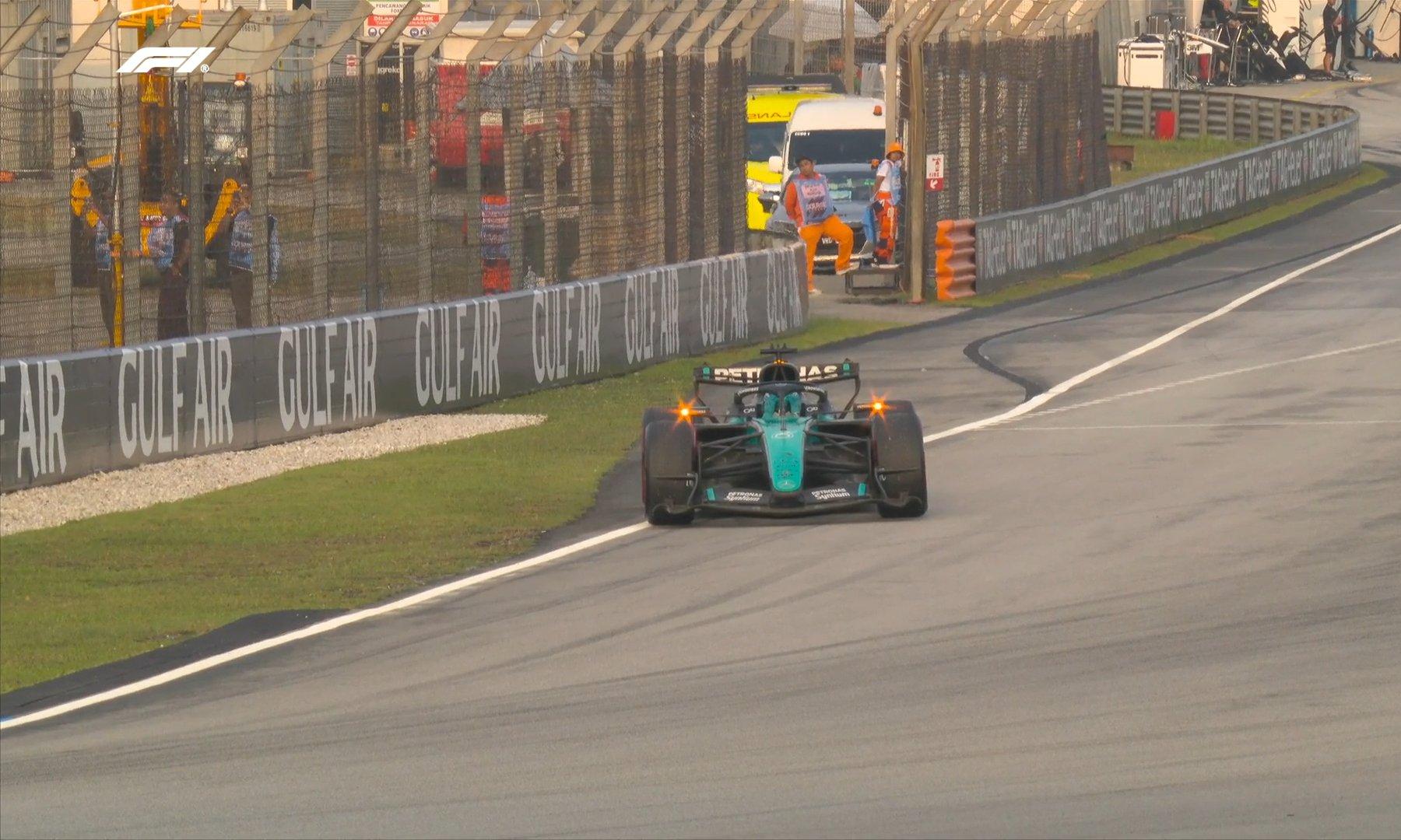 Russell's Title Hopes Hit by Late Mercedes Power-Unit Failure