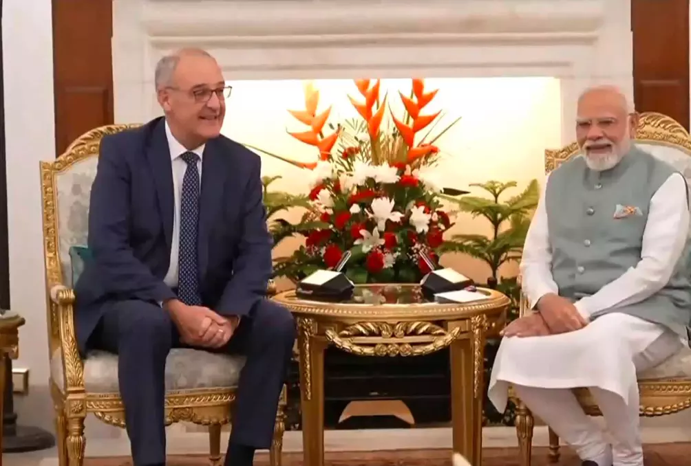 Modi, Swiss President Parmelin Hold Talks To Deepen Bilateral Ties Modi, Swiss President Parmelin Hold Talks To Deepen Bilateral Ties