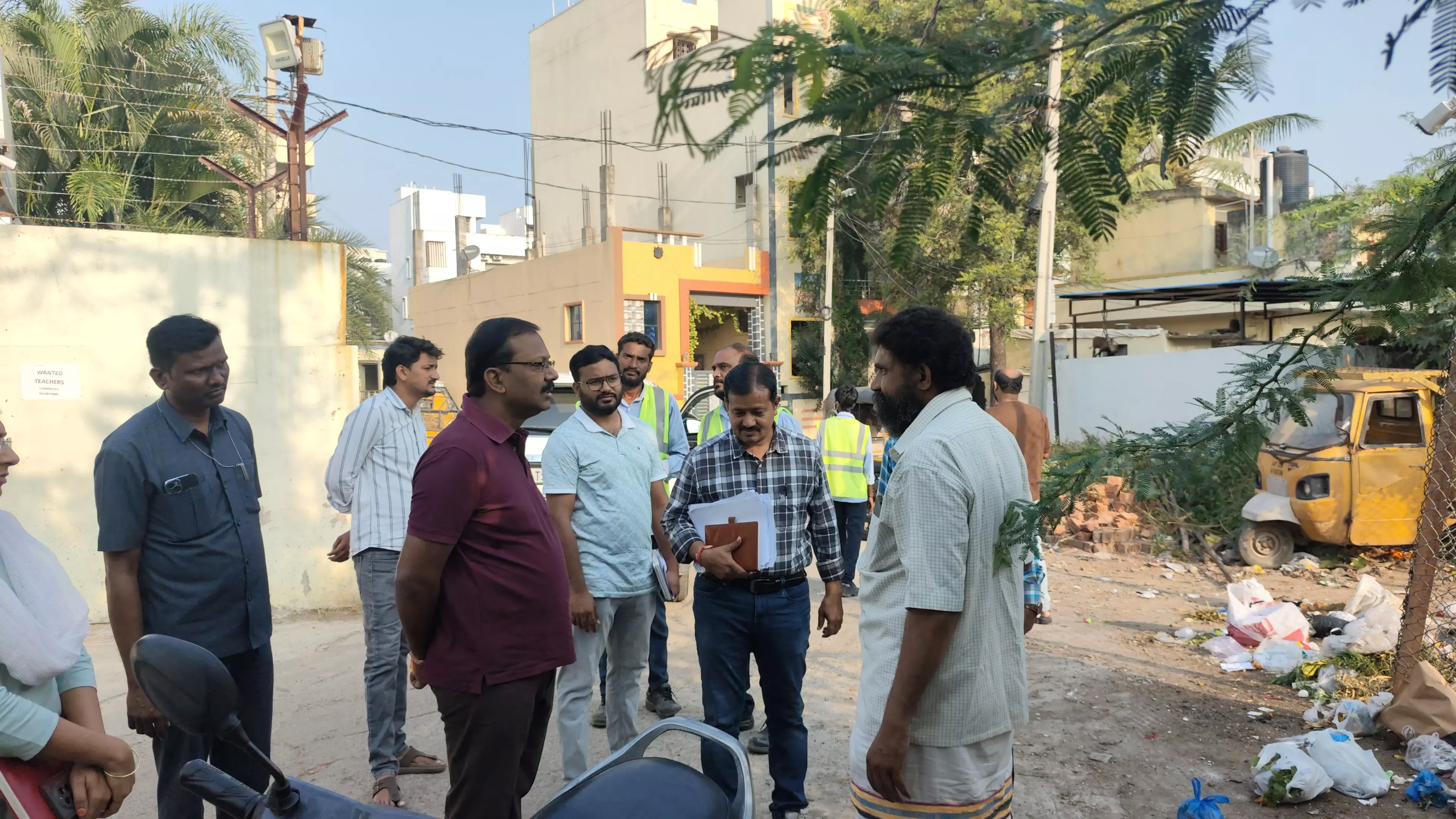 MMC Chief Reviews Pending Civic Works at Nagole MMC Chief Reviews Pending Civic Works at Nagole