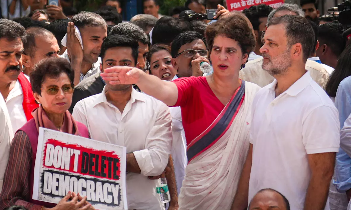 Opposition Protest March To Election Commission Against CEC Gyanesh Kumar
