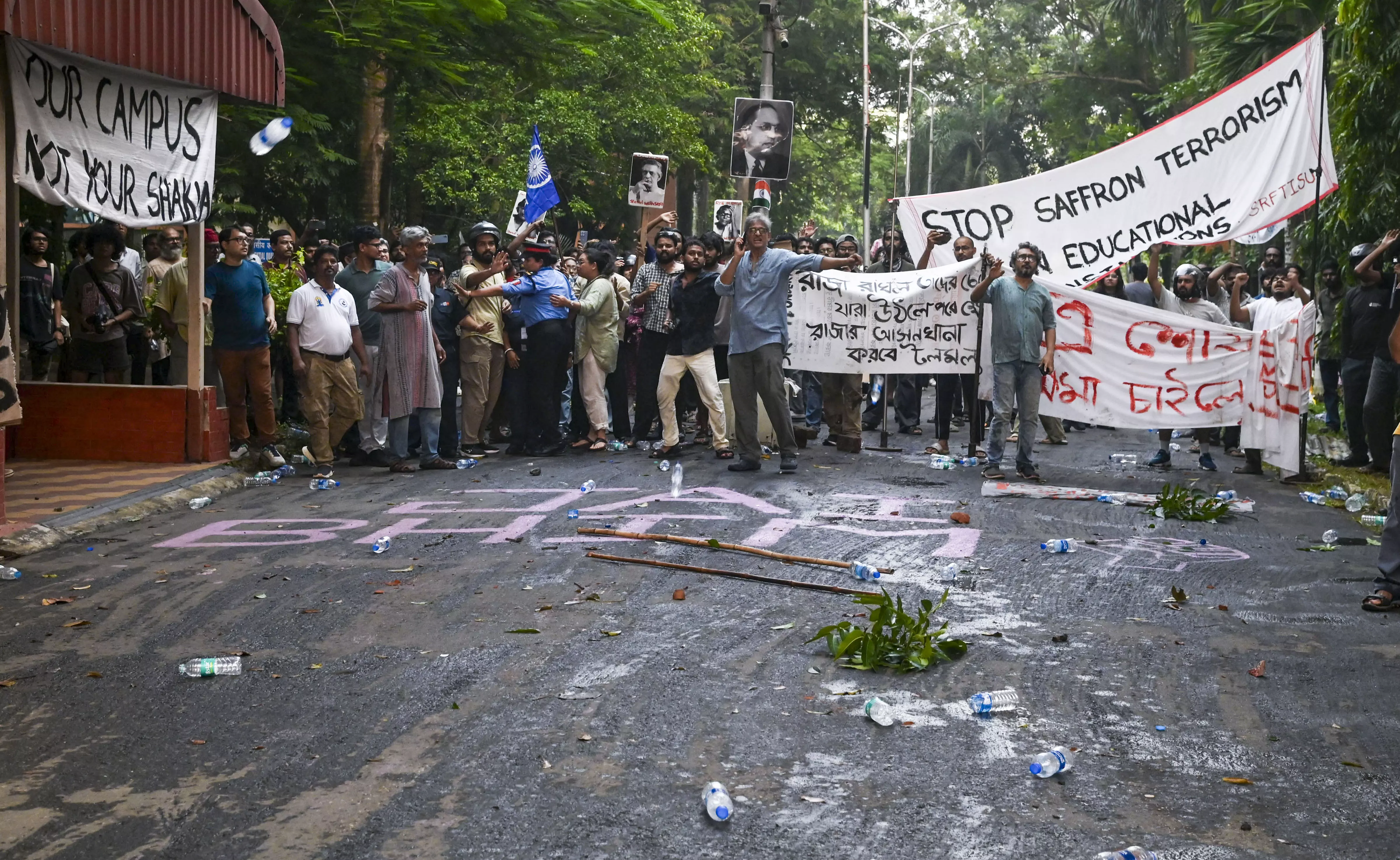 SRFTI students demand Vaishnaws safety assurance as classes remain suspended over campus violence SRFTI students demand Vaishnaws safety assurance as classes remain suspended over campus violence