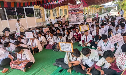 GMC Jagtial Students Protest Over Building Delay GMC Jagtial Students Protest Over Building Delay