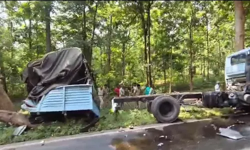 CRPF Jawan Killed as Sand-Laden Lorry Hits Van in Mulugu CRPF Jawan Killed as Sand-Laden Lorry Hits Van in Mulugu