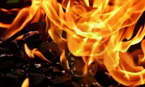 Car Reduced To Ashes After Collision Against Fuel Dispenser In Bengaluru Car Reduced To Ashes After Collision Against Fuel Dispenser In Bengaluru