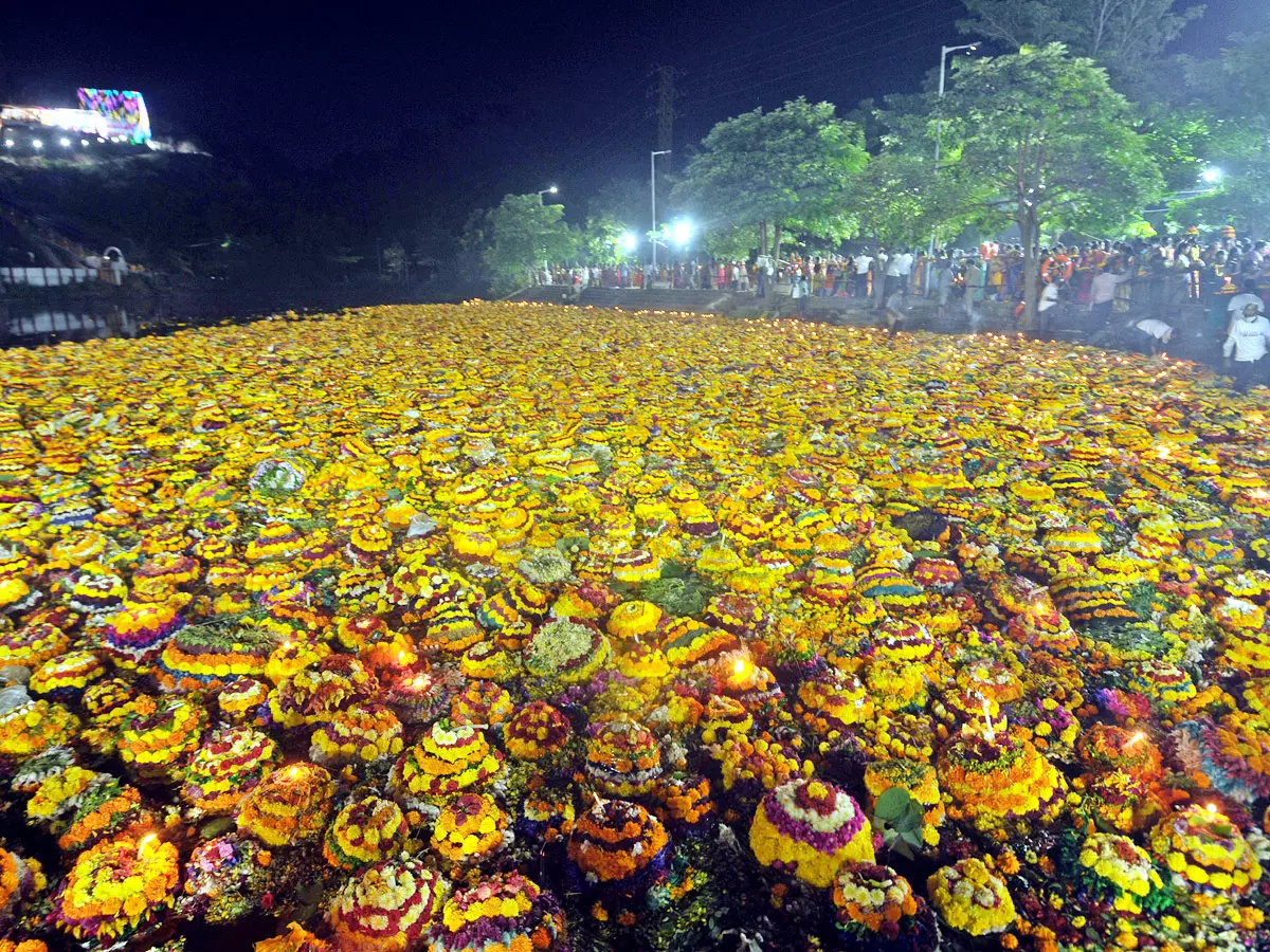 Bathukamma Blooms As Telangana Welcomes Its Festival Of Flowers Bathukamma Blooms As Telangana Welcomes Its Festival Of Flowers