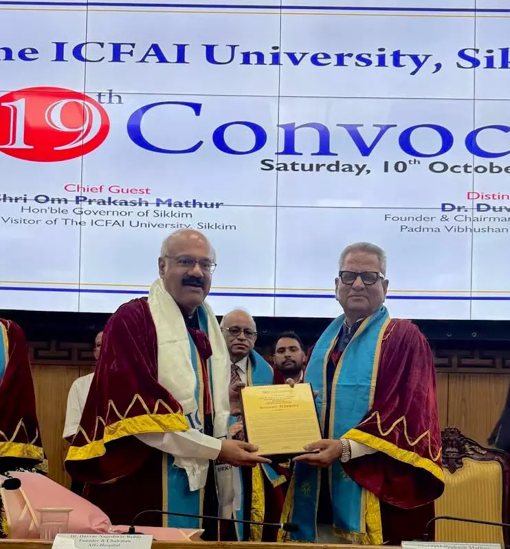 Dr D Nageshwar Reddy Conferred Honorary Fellowship By ICFAI University, Sikkim Dr D Nageshwar Reddy Conferred Honorary Fellowship By ICFAI University, Sikkim