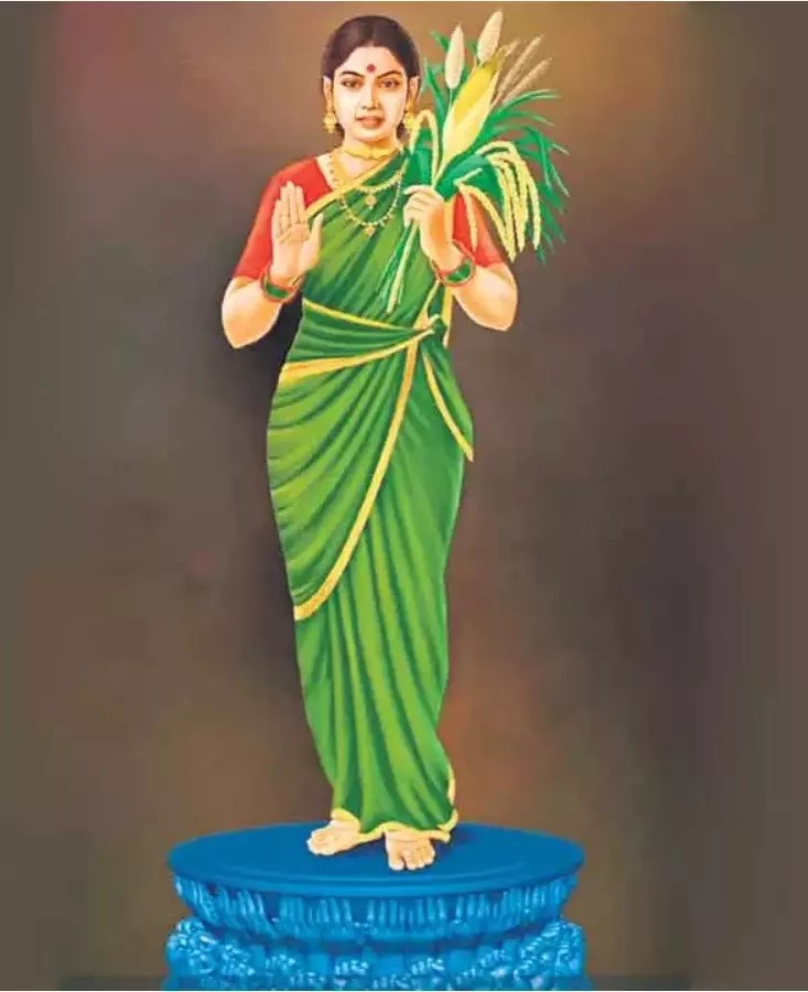 BRS Protests After Indiramma Sari Draped on Telangana Thalli Statue