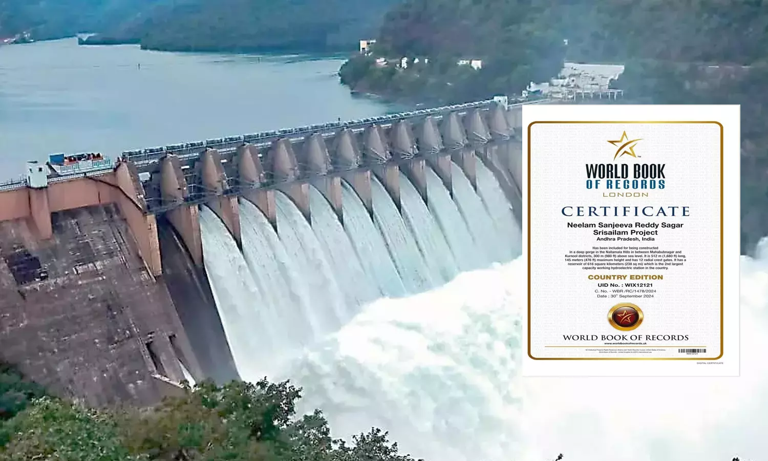 APs Srisailam Dam Earns World Book of Records Recognition APs Srisailam Dam Earns World Book of Records Recognition