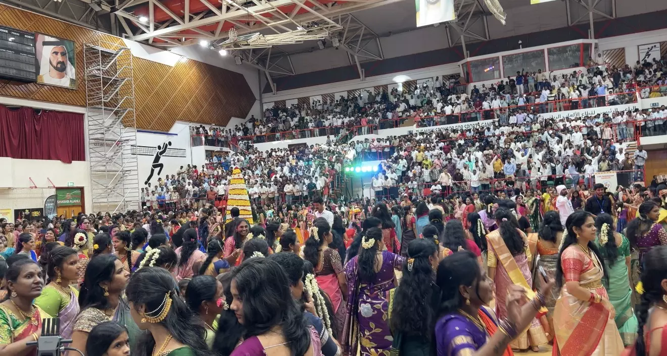 Bathukamma Celebrated In Dubai With Cultural Pride Bathukamma Celebrated In Dubai With Cultural Pride