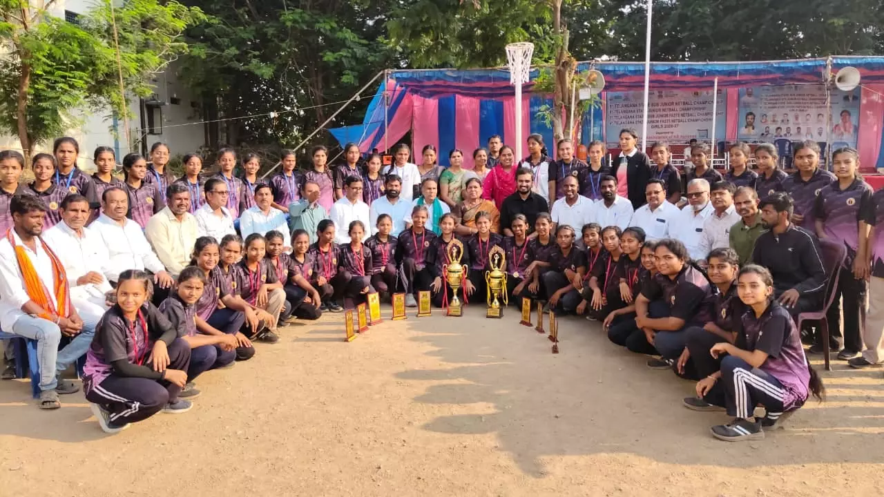 Komaram Bheem Asifabad Sub-Junior Girls’ Team Wins Gold At State-Level Netball Championships Komaram Bheem Asifabad Sub-Junior Girls’ Team Wins Gold At State-Level Netball Championships