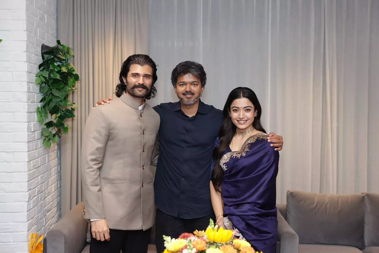 Rashmika, Vijay Deverakonda Meet Tamil Nadu CM Vijay Rashmika, Vijay Deverakonda Meet Tamil Nadu CM Vijay