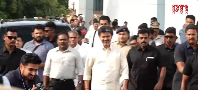 Vijay Offers Prayers at Kanaka Durga Temple, to Meet AP CM Naidu Vijay Offers Prayers at Kanaka Durga Temple, to Meet AP CM Naidu
