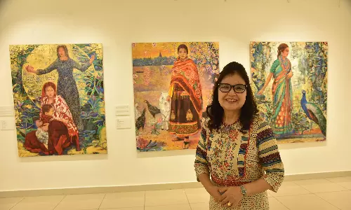 Spiritual Canvases to Wearable Art at Indo-Japan Exhibition Spiritual Canvases to Wearable Art at Indo-Japan Exhibition