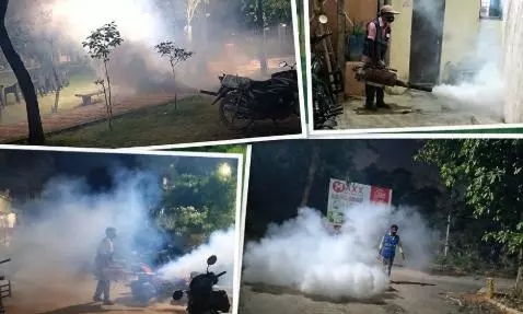 Cyberabad Civic Body Takes Up Fogging to Control Mosquitoes Cyberabad Civic Body Takes Up Fogging to Control Mosquitoes