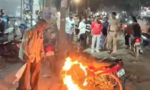 Motorist Sets Bike Ablaze During Police Checks Motorist Sets Bike Ablaze During Police Checks