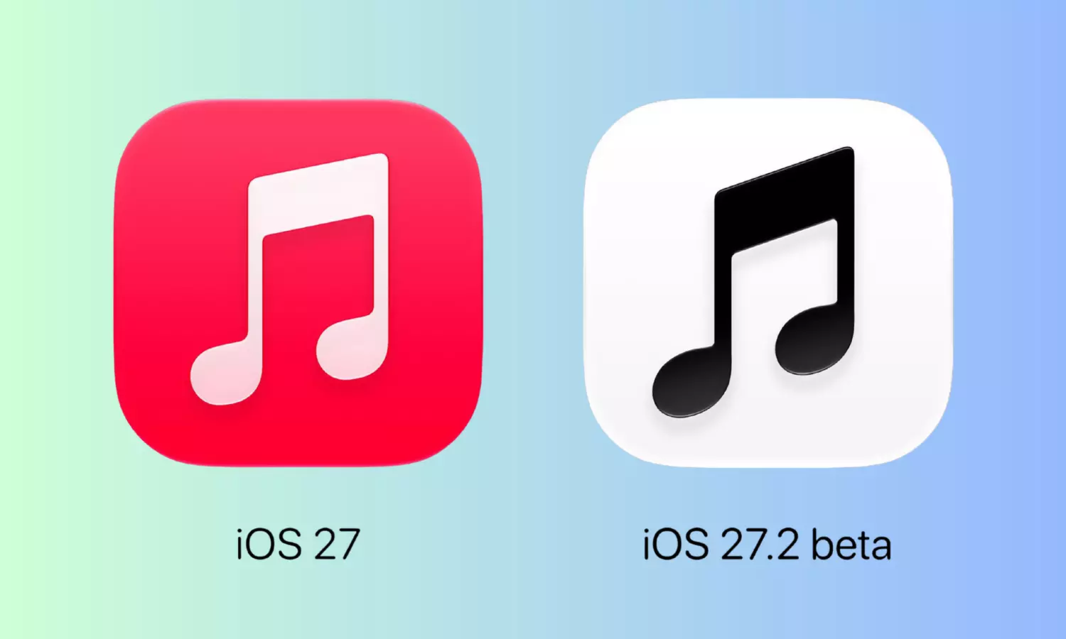 iOS 27.2 Introduces New Black-And-White Apple Music App Icon iOS 27.2 Introduces New Black-And-White Apple Music App Icon