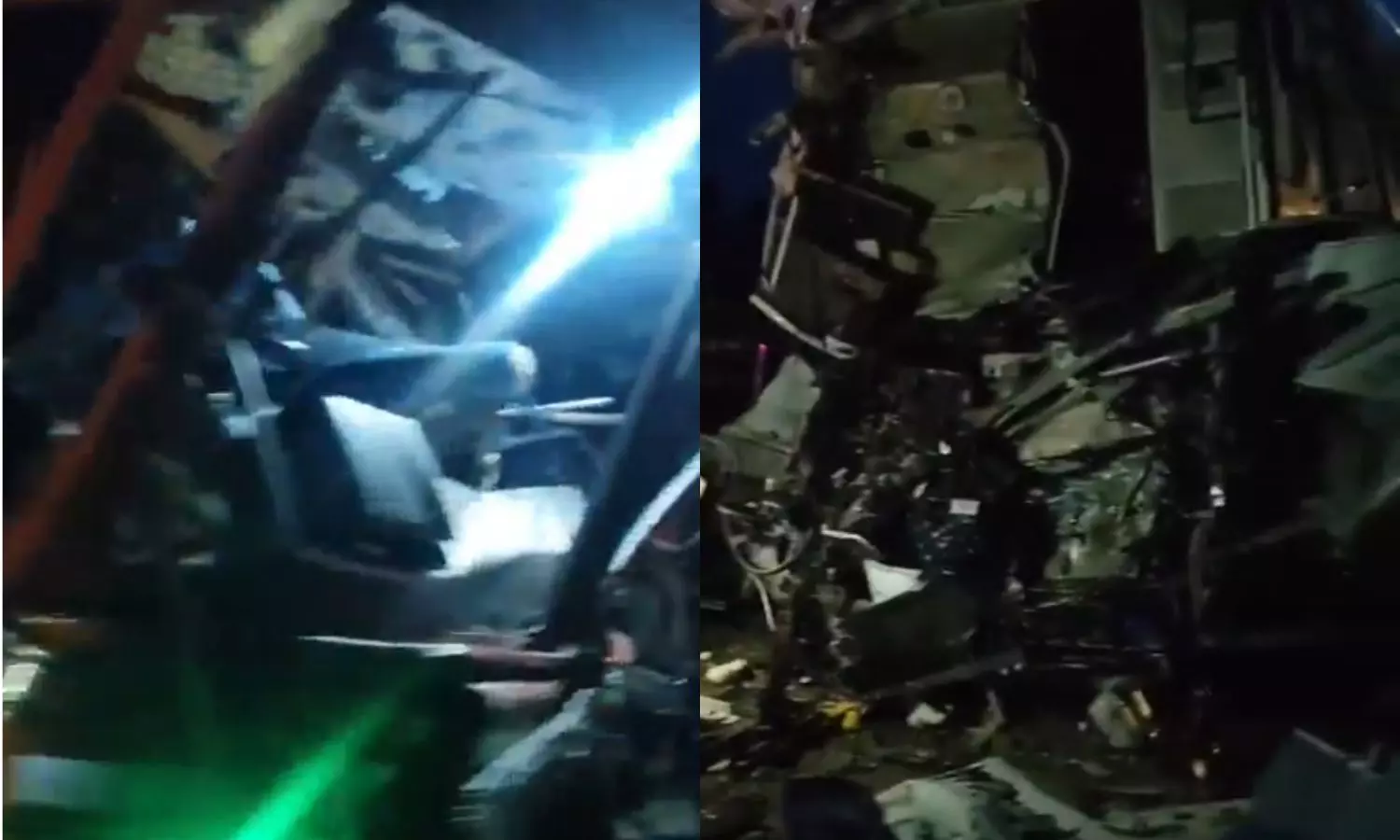 Four Killed, 31 Injured in Sleeper Bus - Lorry Collision in Mysuru Four Killed, 31 Injured in Sleeper Bus - Lorry Collision in Mysuru