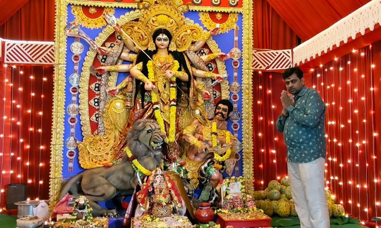 From Ganga Mud to Natural Colours: Eco-Friendly Durga Maa in Bhadradri Kothagudem From Ganga Mud to Natural Colours: Eco-Friendly Durga Maa in Bhadradri Kothagudem
