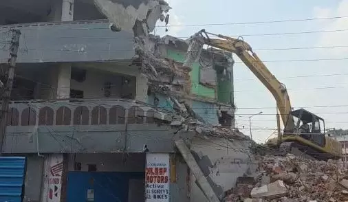 GHMC Demolishes Structures in Sikh Village, Bowenpally for Flyover GHMC Demolishes Structures in Sikh Village, Bowenpally for Flyover
