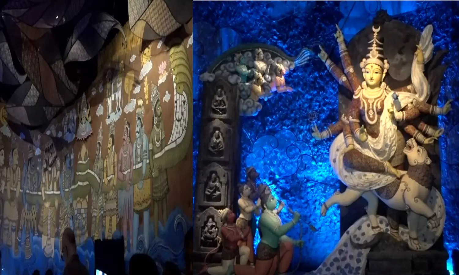Andhras Kalamkari Art Takes Centre Stage At Kolkatas Durga Puja Pandal Andhras Kalamkari Art Takes Centre Stage At Kolkatas Durga Puja Pandal