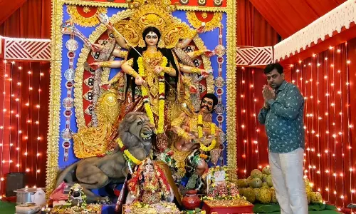 From Ganga Mud to Natural Colours: Eco-Friendly Durga Maa in Bhadradri Kothagudem From Ganga Mud to Natural Colours: Eco-Friendly Durga Maa in Bhadradri Kothagudem