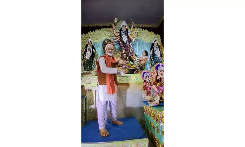 Durga Puja Themed On PM Modi A Hit In Murshidabad Durga Puja Themed On PM Modi A Hit In Murshidabad