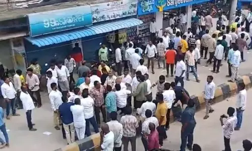 Clashes Rock Kuppam During Nomination Scrutiny Clashes Rock Kuppam During Nomination Scrutiny