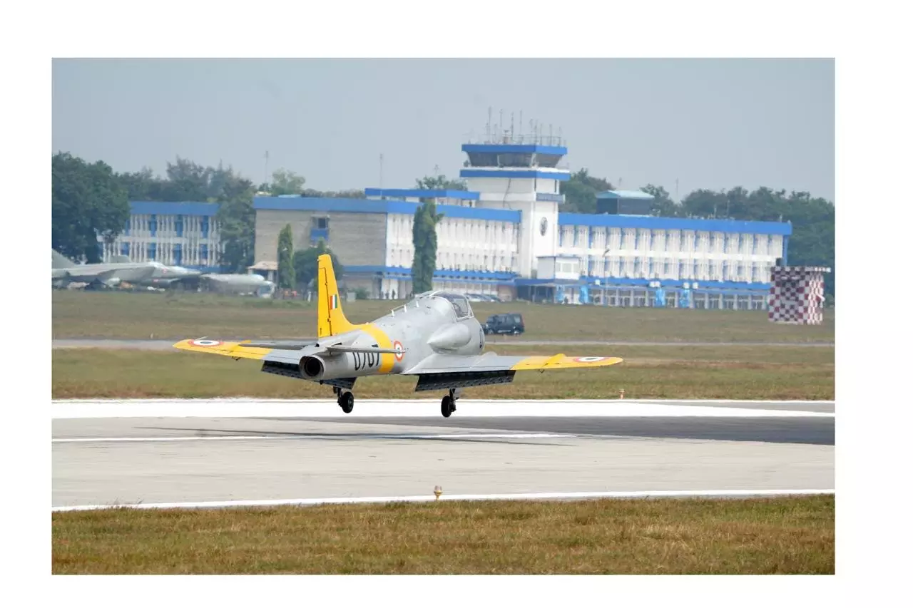 IAF Chief Completes Final Flying Sortie In Kiran Trainer At Dundigal IAF Chief Completes Final Flying Sortie In Kiran Trainer At Dundigal