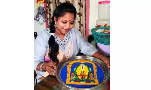 Deputy Tahsildar Blends Public Service With Water Rangoli