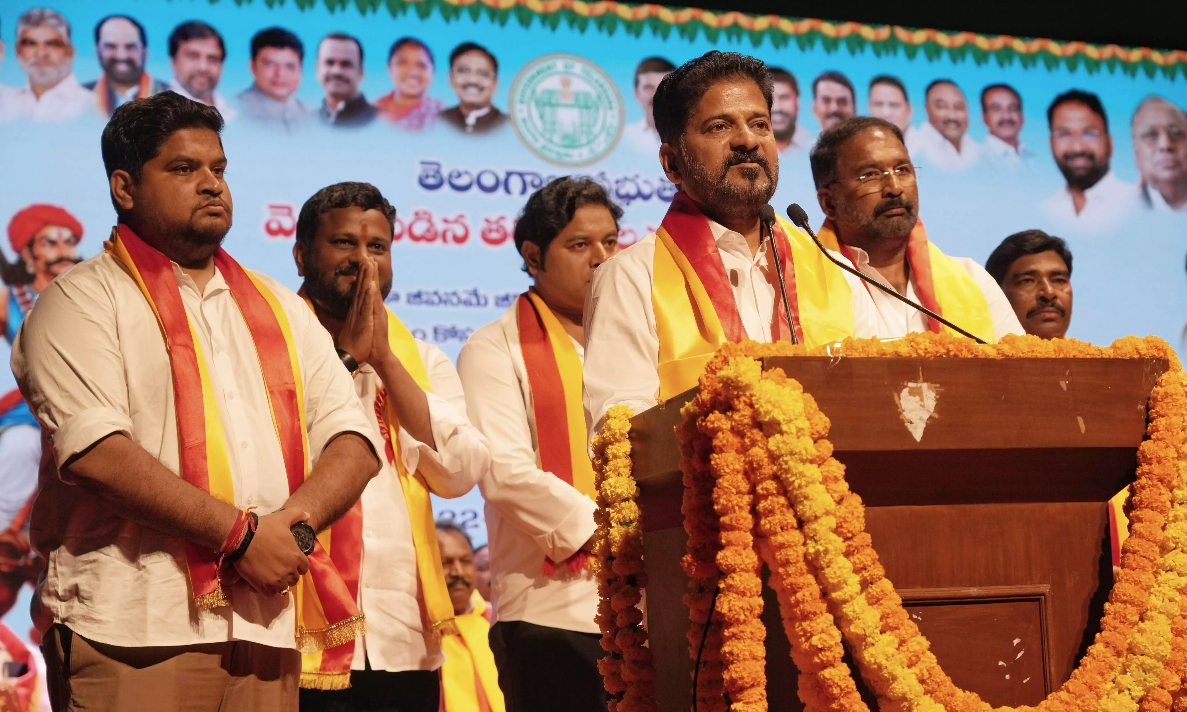 Revanth promises BC-A status for Mudiraj community Revanth promises BC-A status for Mudiraj community