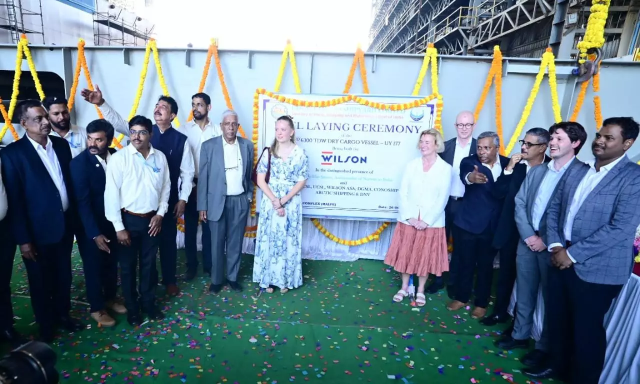 First of eight 6,300 DWT Cargo Vessels Built By UCSL Launched At Malpe First of eight 6,300 DWT Cargo Vessels Built By UCSL Launched At Malpe