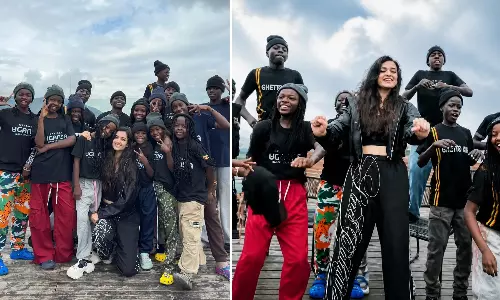 Ugandas Ghetto Kids Steal Bhagyashri Borses Heart In Dance Video Ugandas Ghetto Kids Steal Bhagyashri Borses Heart In Dance Video