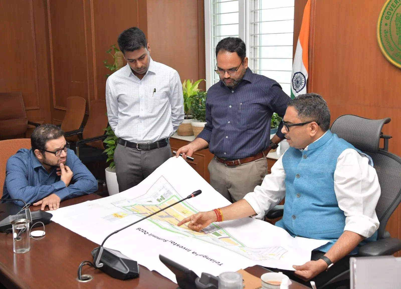 Sanjay Jaju Reviews Arrangements for Invest Telangana Roadshow in Delhi Sanjay Jaju Reviews Arrangements for Invest Telangana Roadshow in Delhi