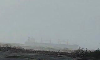 Andhra Pradesh: Sulphur Vessel Runs Aground Near Antarvedi Amid Cyclone Arnab