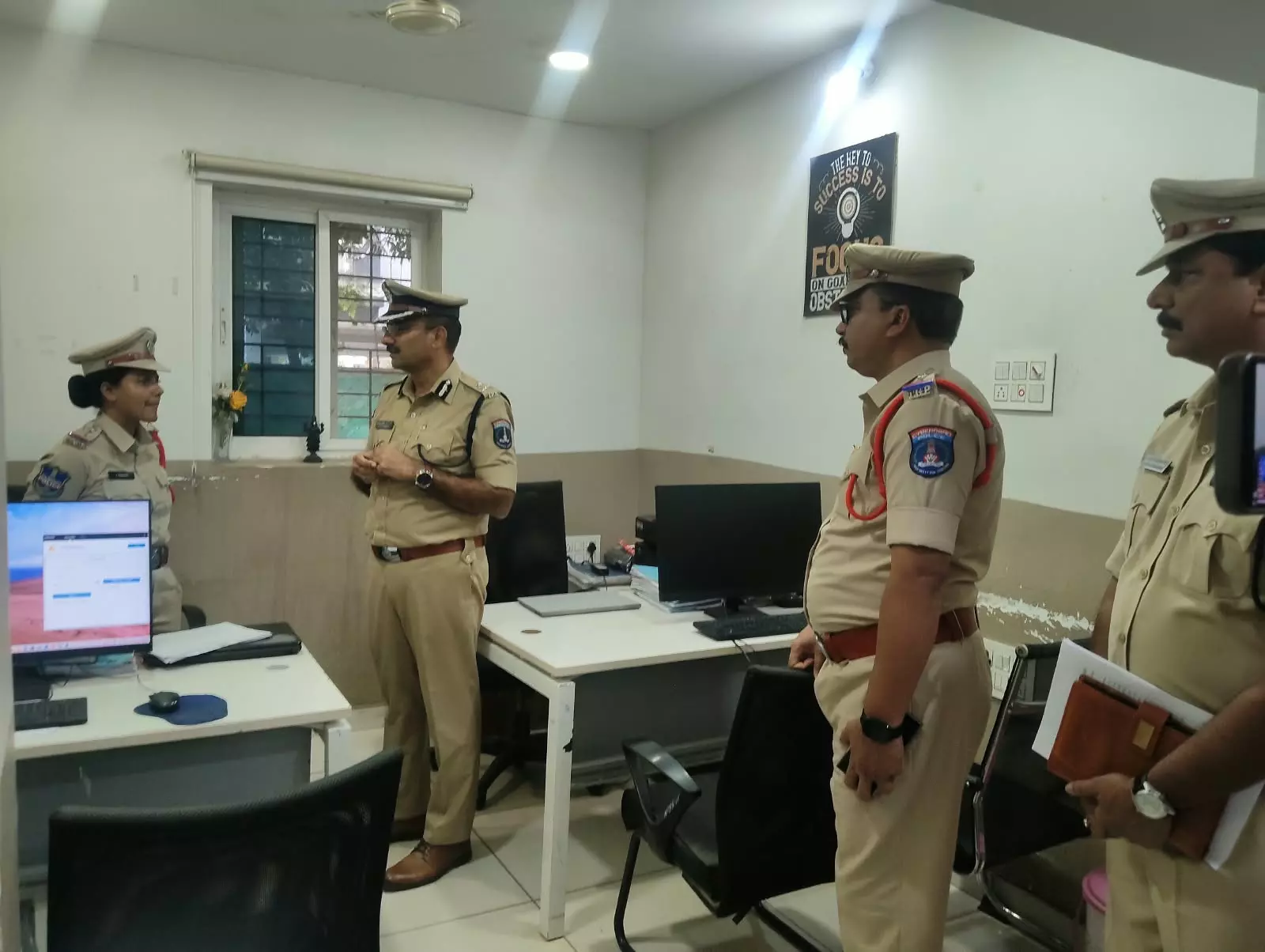 Cyberabad Top Cop Inspects Chandanagar Police Station Cyberabad Top Cop Inspects Chandanagar Police Station