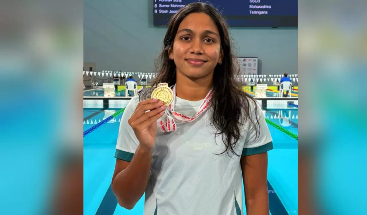 Ritvika Wins Gold Medal In National Swimming Championship Ritvika Wins Gold Medal In National Swimming Championship