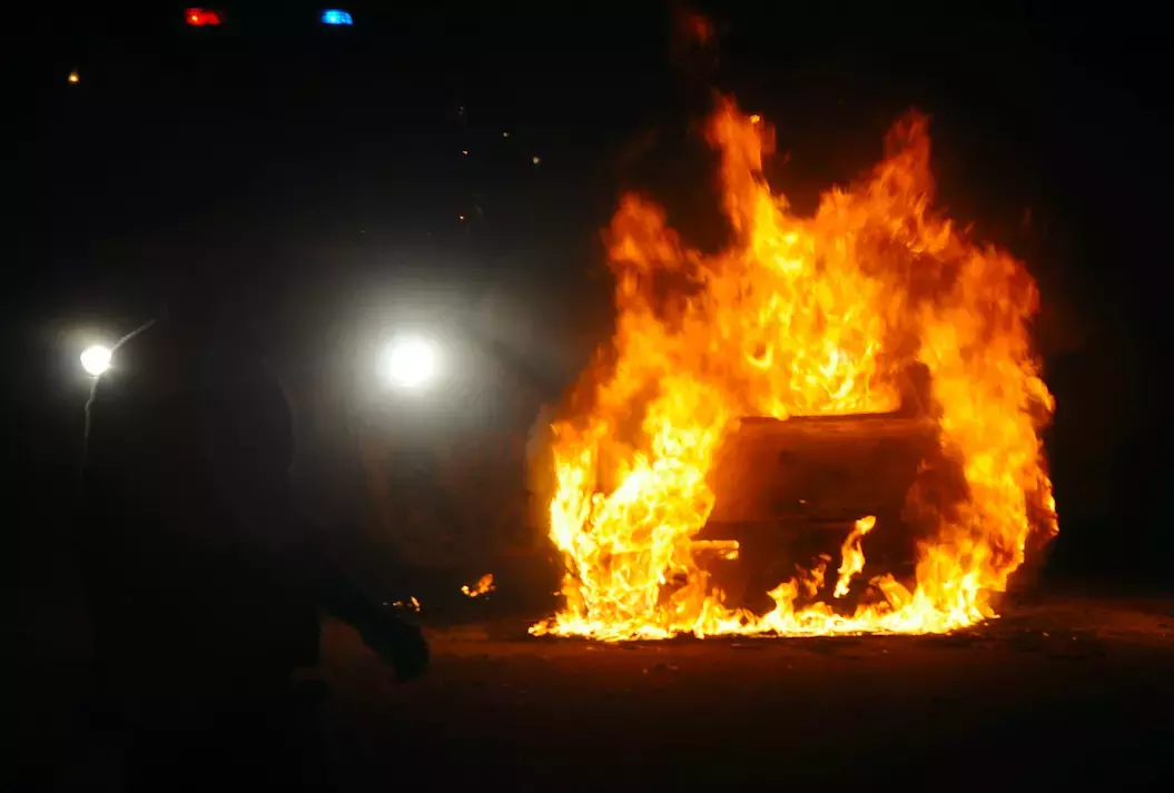 Four Arrested In Car-Burning Case In Kadapa Four Arrested In Car-Burning Case In Kadapa