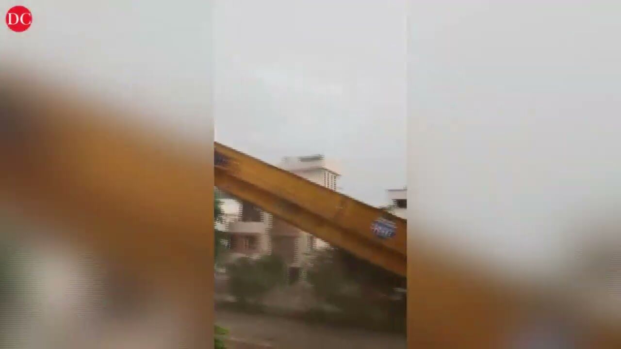 Crane collapses on house near Metro site in Surat, no casualties