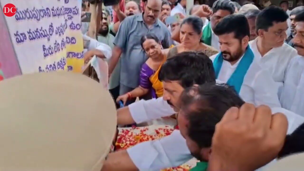 Telangana CM Revanth Reddy visits families of flood victims in Khammam district