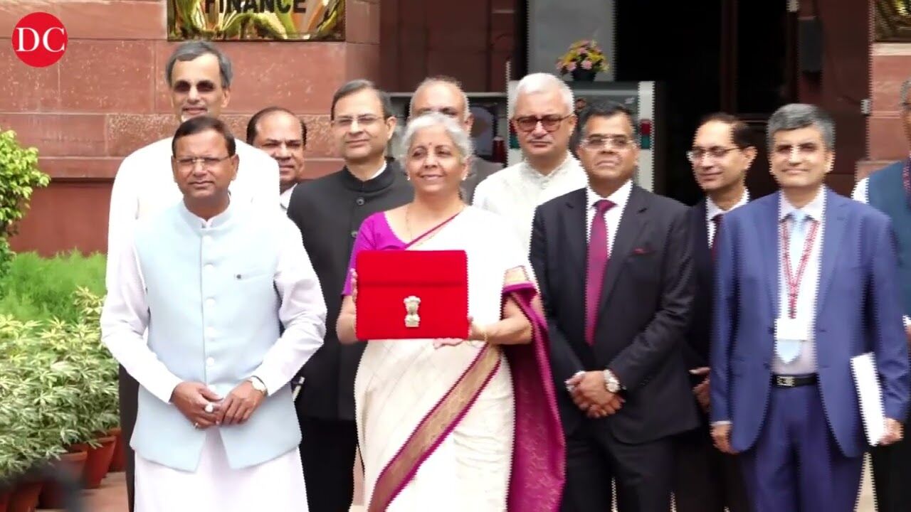 Sitharaman emerges out of Finance Ministry with traditional bahi-khata, set to present Budget