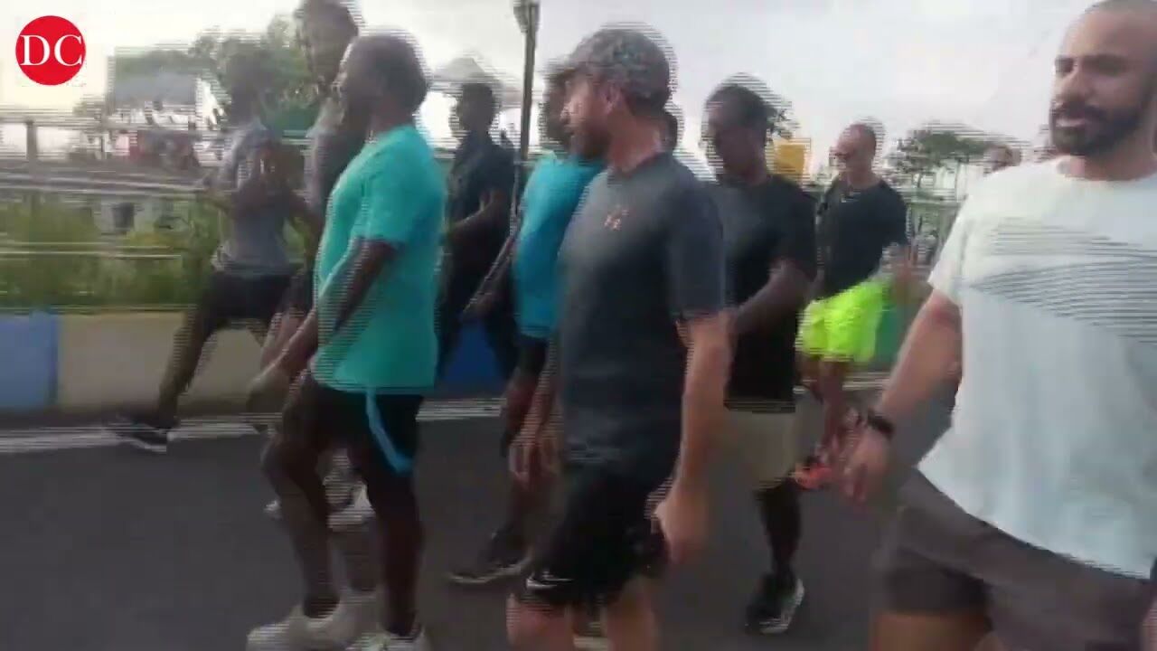 UAE Minister Abdulla Al Marri joins TN Health Minister for a jogging session Chennai