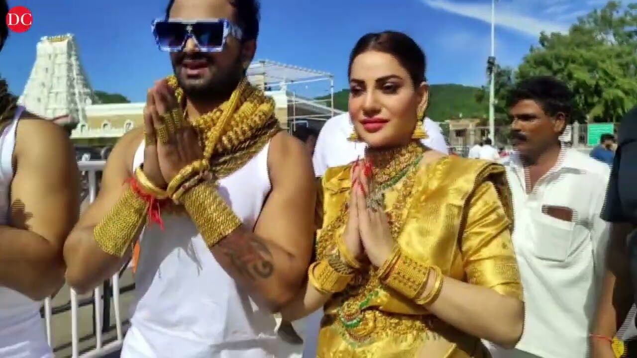 Pune devotees wearing 25 kg of gold create stir at Tirumala Temple