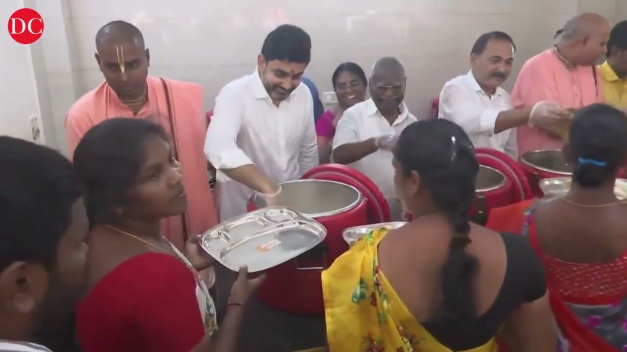 Andhra Pradesh minister Nara Lokesh launches Anna Canteen; serves breakfast to people in Tadepalli