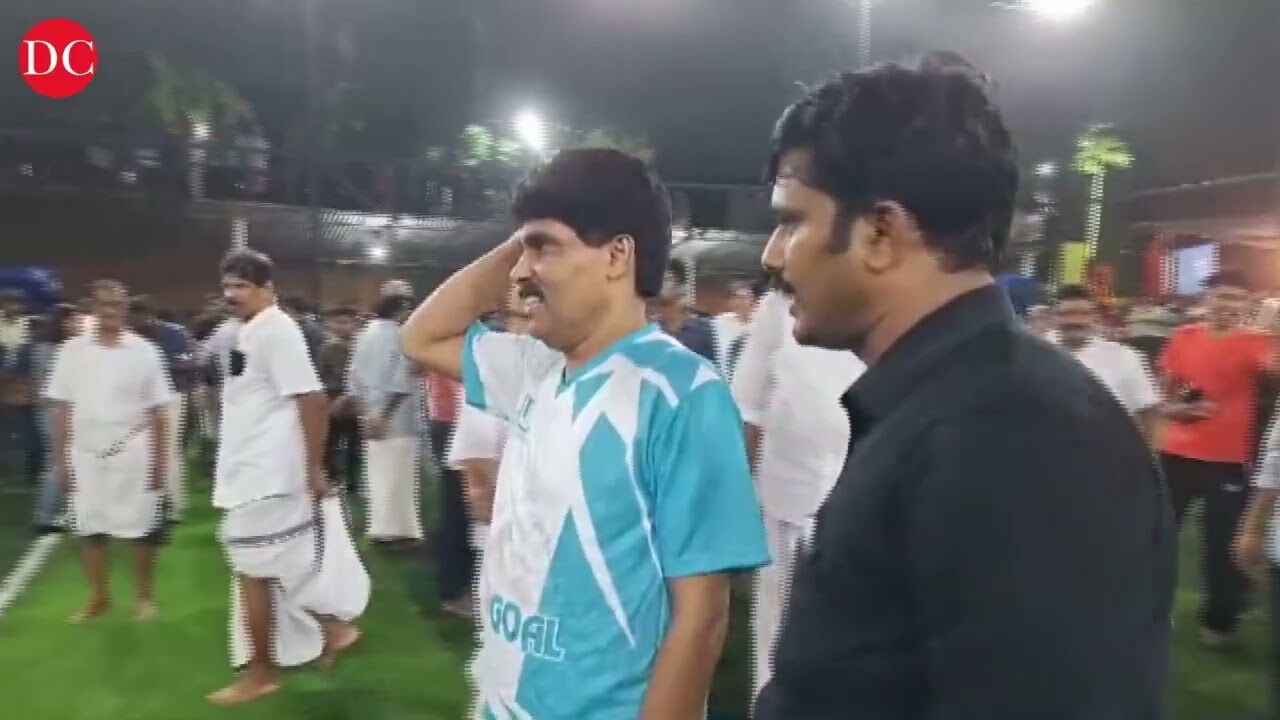 MLAs play a friendly match against Lakkattoor Heroes Club in Kerala