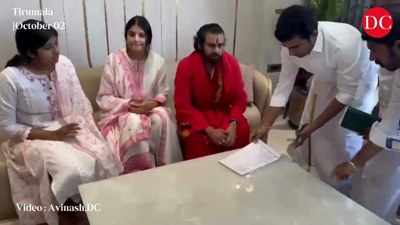 Pawan Kalyan Signs Declaration for Daughter Ahead of Tirumala Temple visit