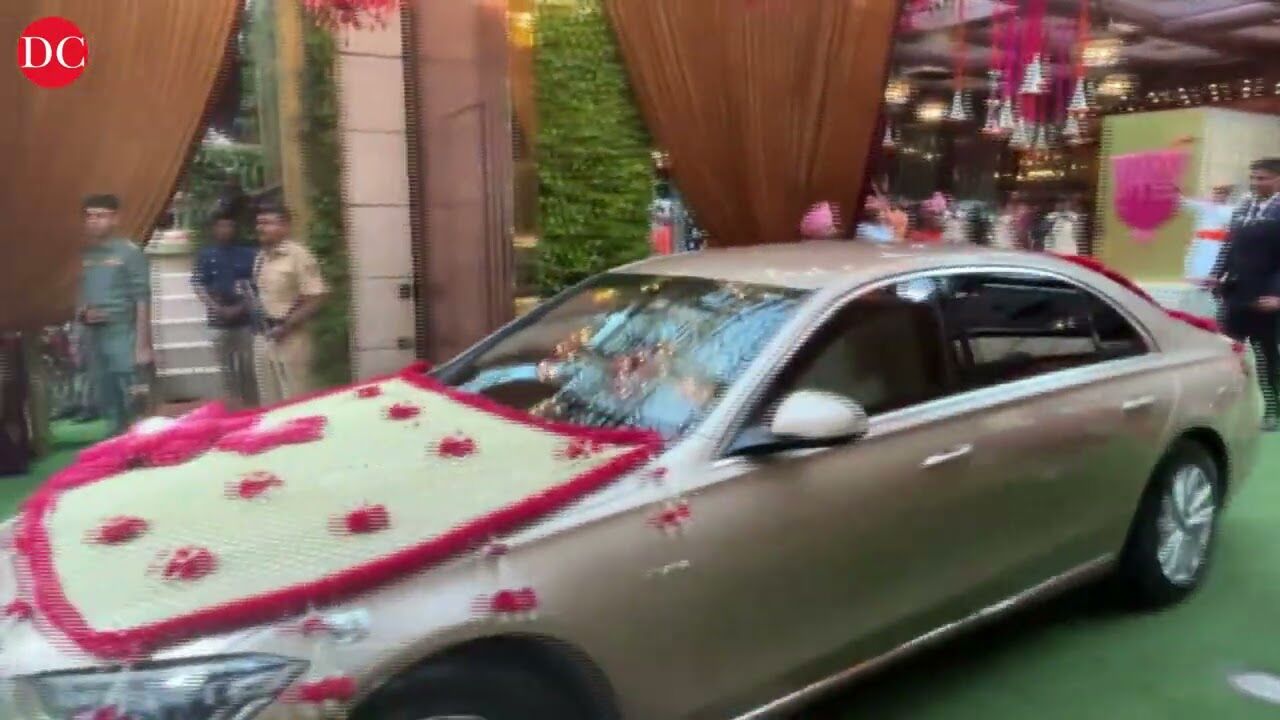 Ambani family members head to wedding venue