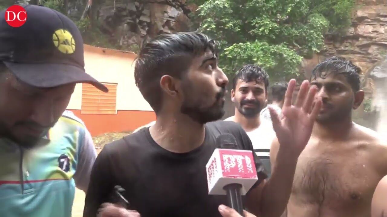 People flock to see Hathini kund waterfall in Jaipur amid heavy rainfall